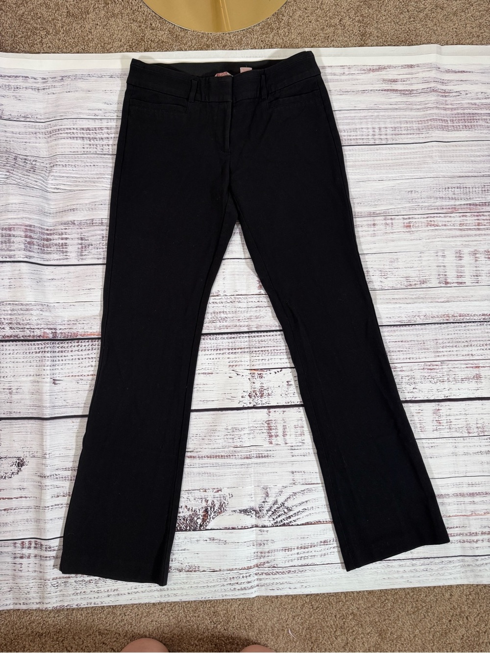 Candie's Black Ponte Straight-Leg Trousers